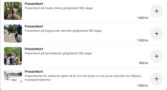 Bästa upplevelsepresenten? ett presentkort från Måsek´s hundspannsäventyr